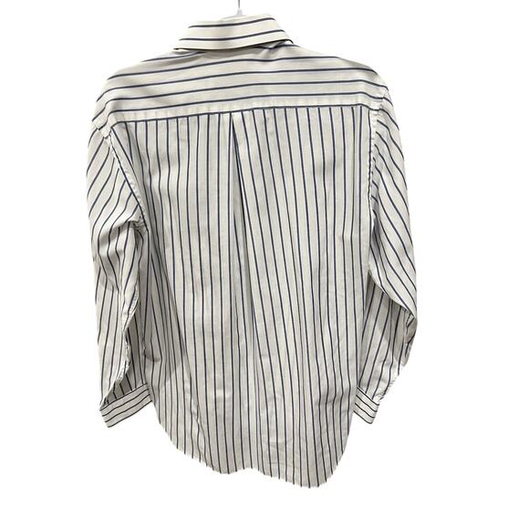 John Henry Shirt 16 32 33 Regular Fit White Blue Stripes Preppy Classic Career - Picture 2 of 8